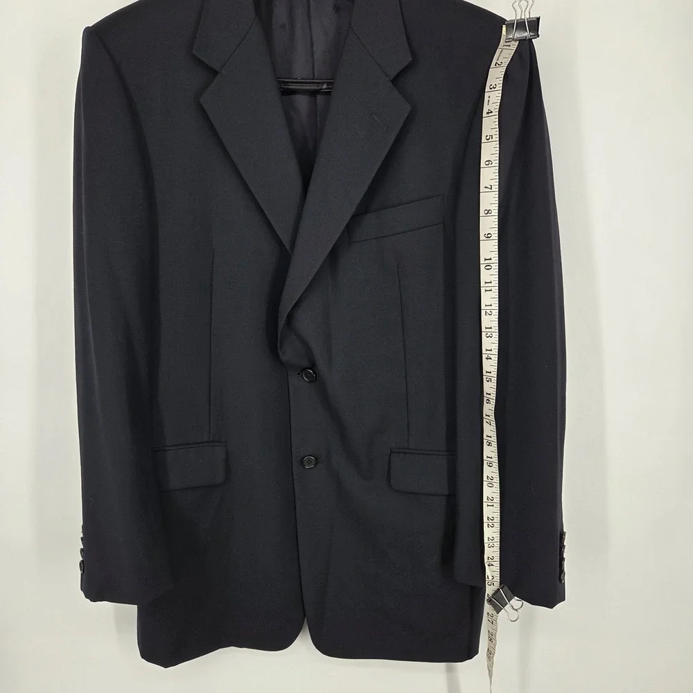 Hickey Freeman Blazer Mens 44R Navy Blue LORO PIANA 100% Tasmanian Wool USA Made